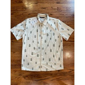 ZARA Button Down Dress Shirt with Cactus Pattern